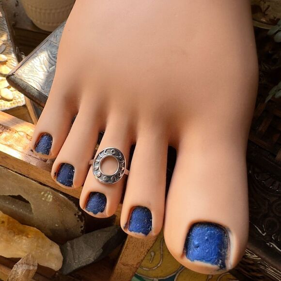 Moon Phases Sterling Silver Toe Ring - Picture 1 of 5